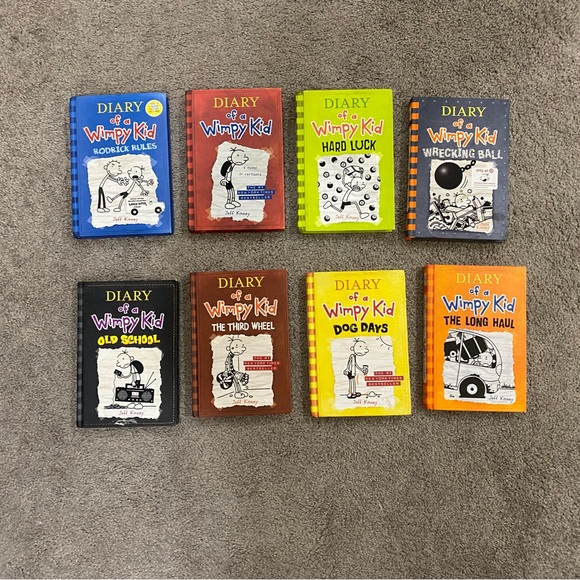 Diary Of A Wimpy Kid Other - Diary of a Wimpy Kid Hardcover Book Lot (8)